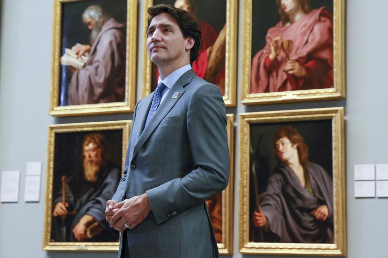 El primer ministro canadiense, Justin Trudeau, en el Prado.