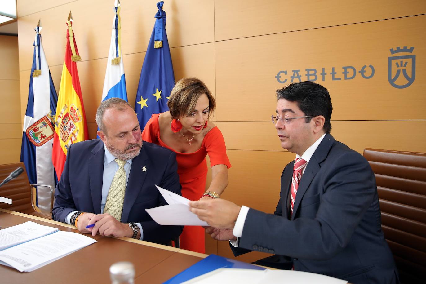 Imagen de los dirigentes del Cabildo de Tenerife. 