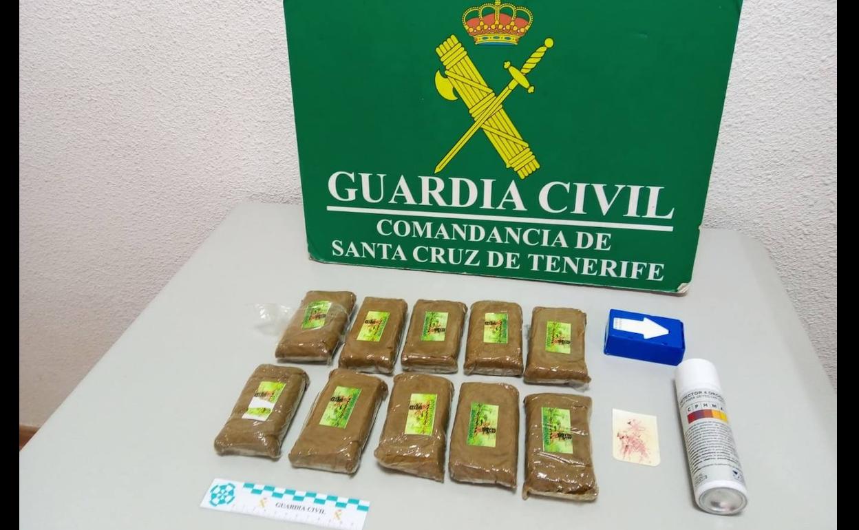 Detenidos en Tacoronte por ocultar 1 kilo de polen de hachís en su vehículo
