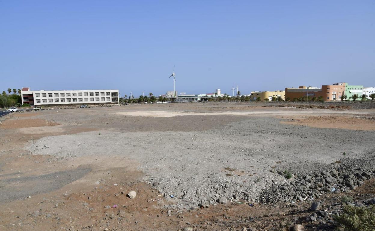 Terrenos cedidos por el Ayuntamiento de Agüimes para la construcción del hospital del sureste. 