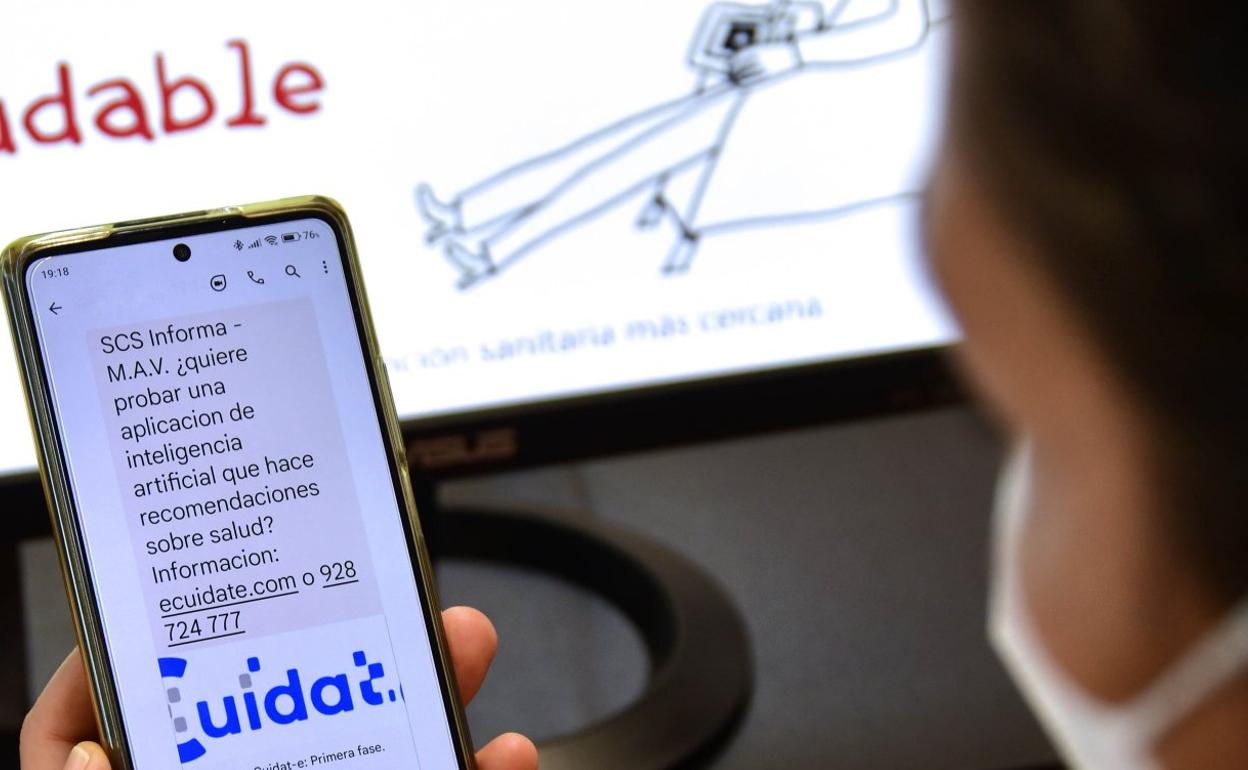 El mensaje que envía el Servicio Canario de Salud para invirtar a participar en Cuidat-E. 