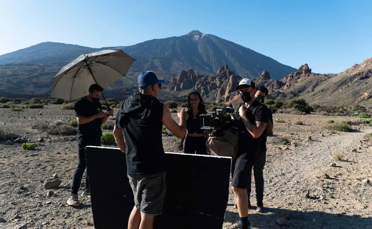 Imagen de archivo de un rodaje en El Teide. 