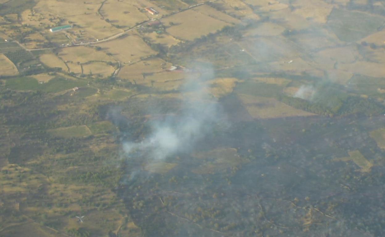 Imagen de la zona afectada por el incendio. 