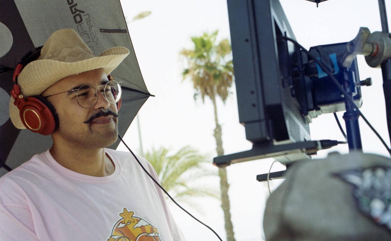 Coré Ruiz, en pleno rodaje. 