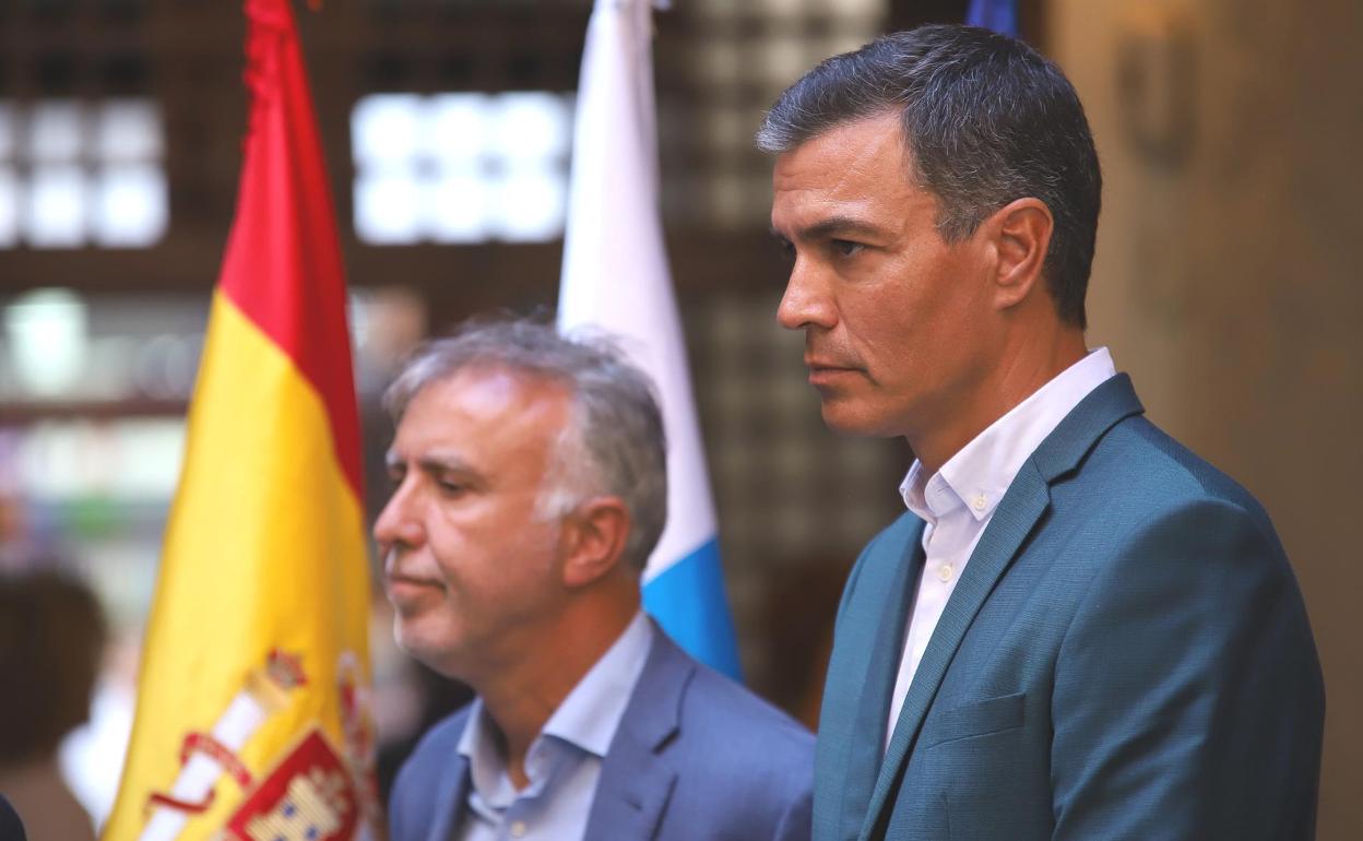 El presidente del Gobierno de España visitó este martes La Palma, en compañía de Ángel Víctor Torres. 