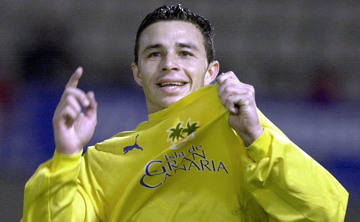 Rubén Castro, con la camiseta de la UD Las Palmas 