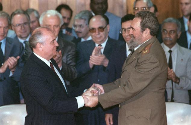 Castro y Gorbachov, durante un encuentro en La Habana celebrado en 1989.