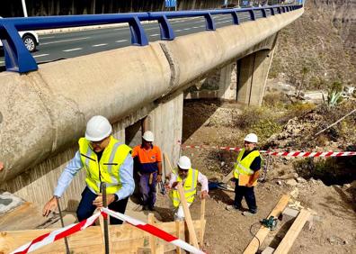 Imagen secundaria 1 - Más imágenes del viaducto del Guiniguada y de la reunión mantenida en el Cabildo sobre el tema. 