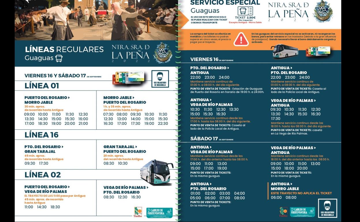 Programación para las fiestas. 