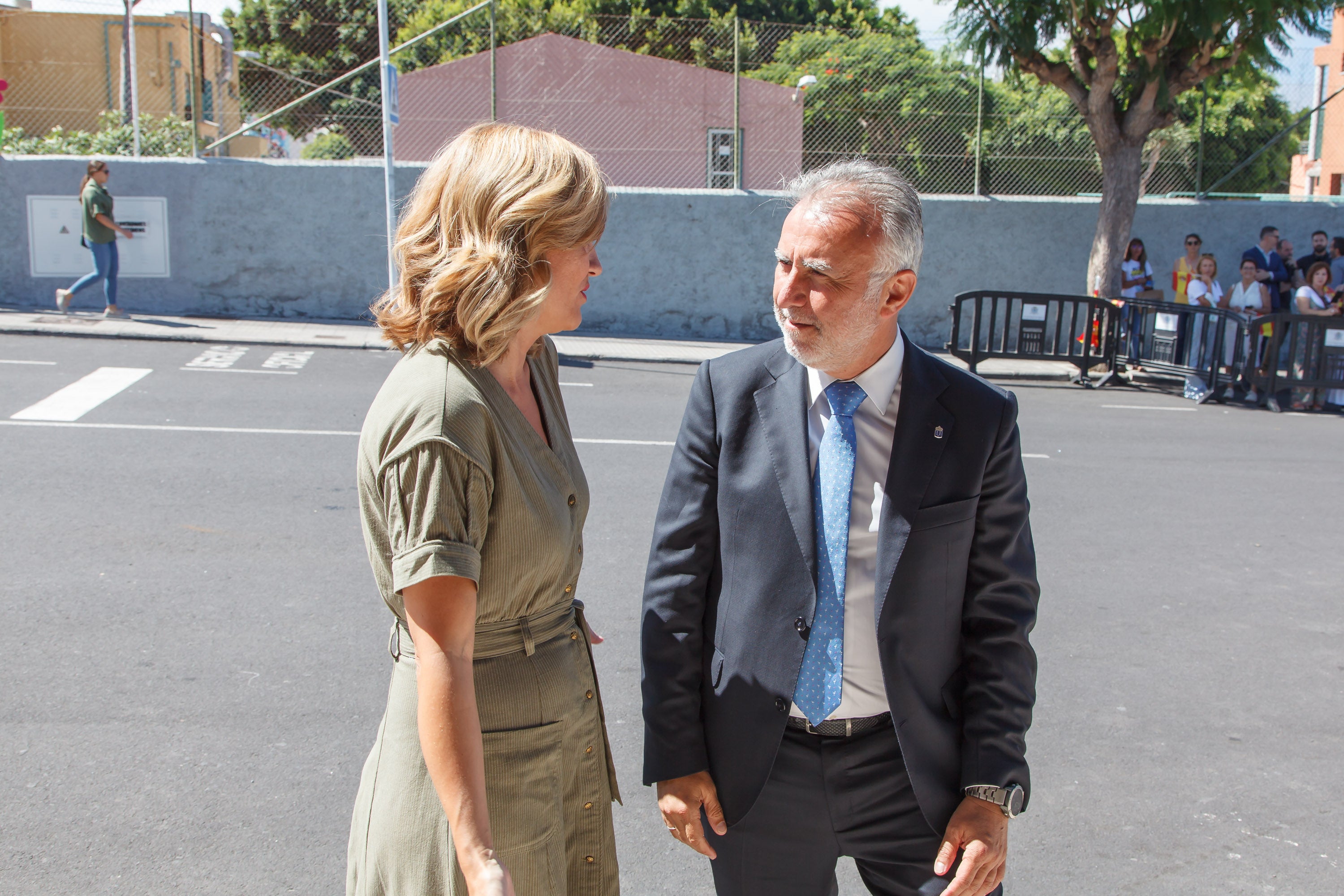 Fotos: Ángel Víctor Torres acompaña a la Reina Letizia en el acto de apertura del nuevo curso escolar en La Palma