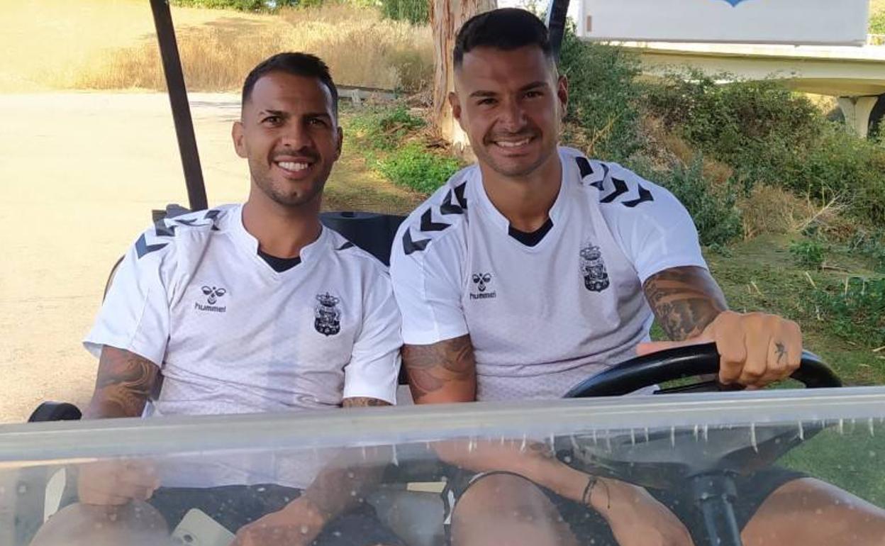 Viera y Vitolo, semanas atrás durante la pretemporada. 