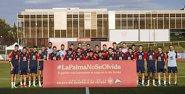 Equipo de la Selección Española de Fútbol. 