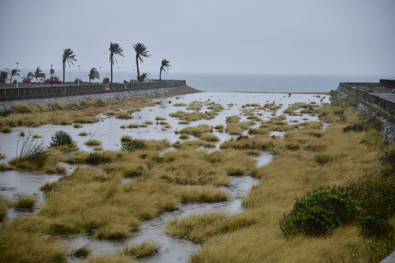 Fotos: Así descarga la lluvia en el sureste de Gran Canaria