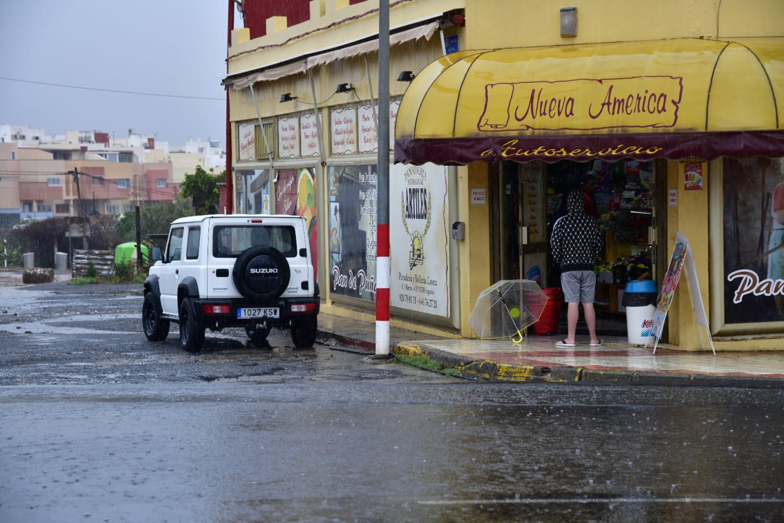 Fotos: Así descarga la lluvia en el sureste de Gran Canaria