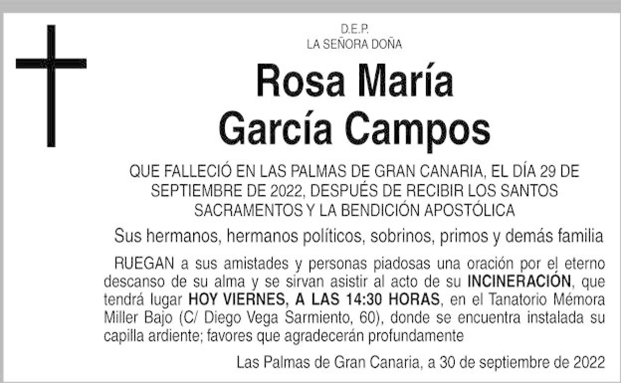 Rosa María García Campos | Canarias7