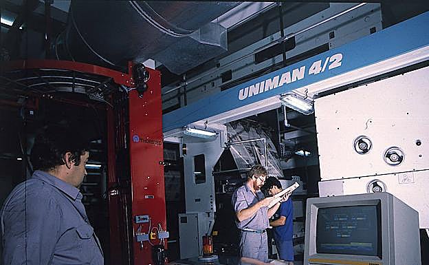 De la rotativa al quiosco. El trabajo en rotativa es la fase previa a la distribución. 