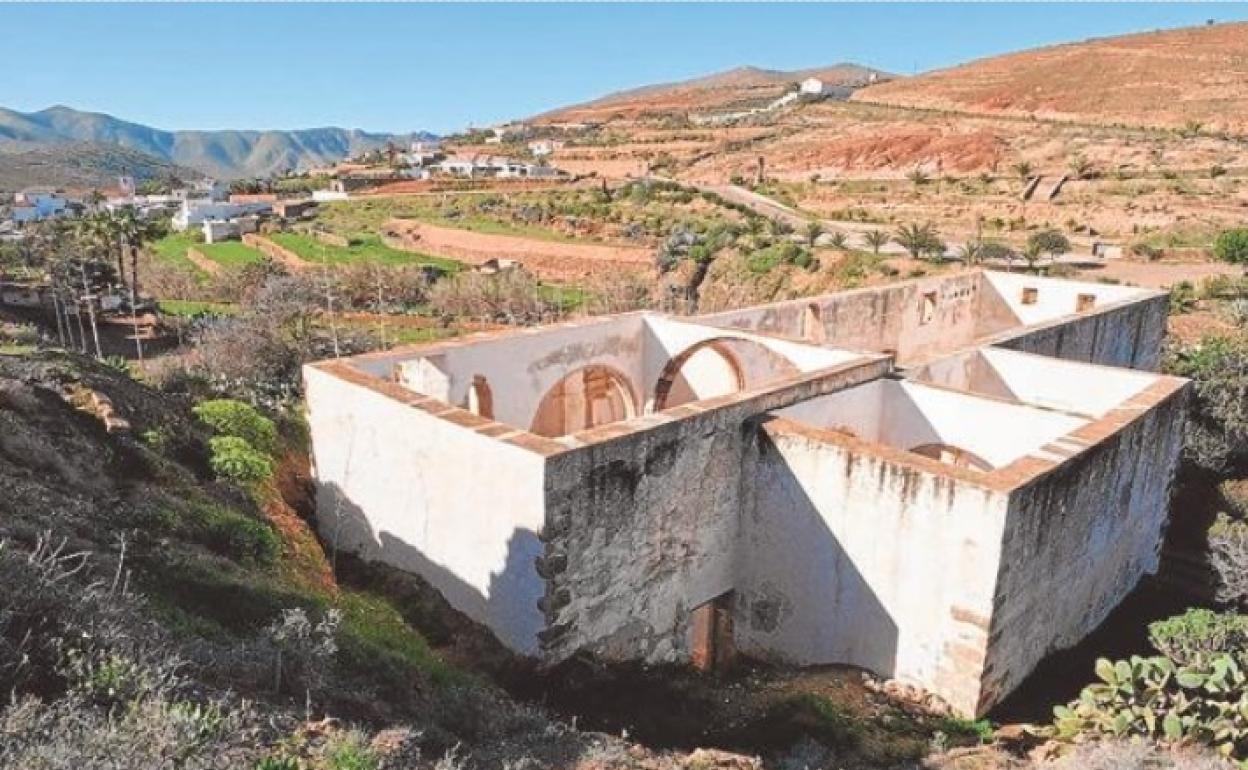 Iglesia del convento de Betancuria, desde arriba. 