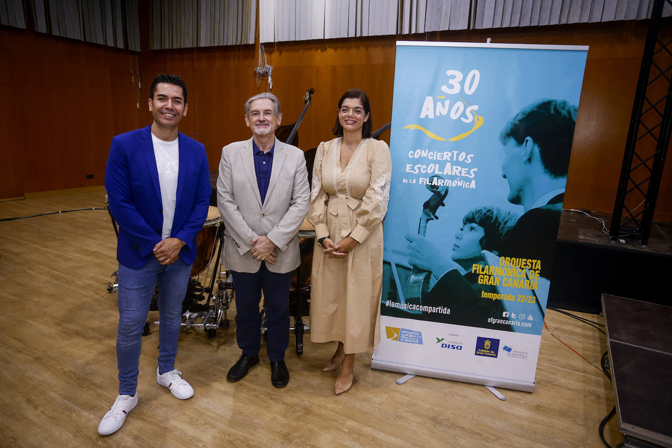 Rafael Sänchez-Araña, Pedro Justo y Sara Mateos, en la presentación de la temporada. 
