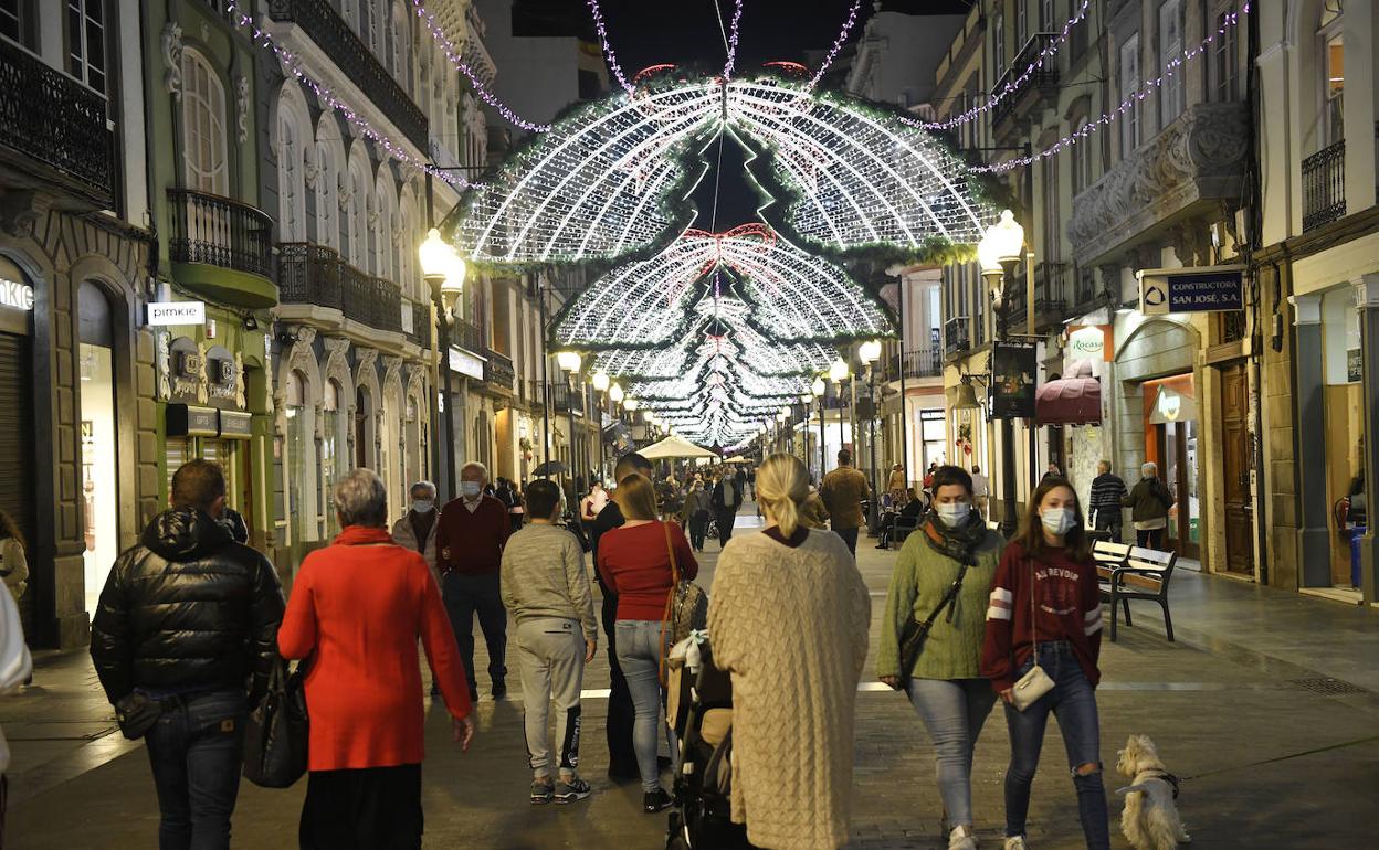 Ilumninación navideña de Triana en 2020. 