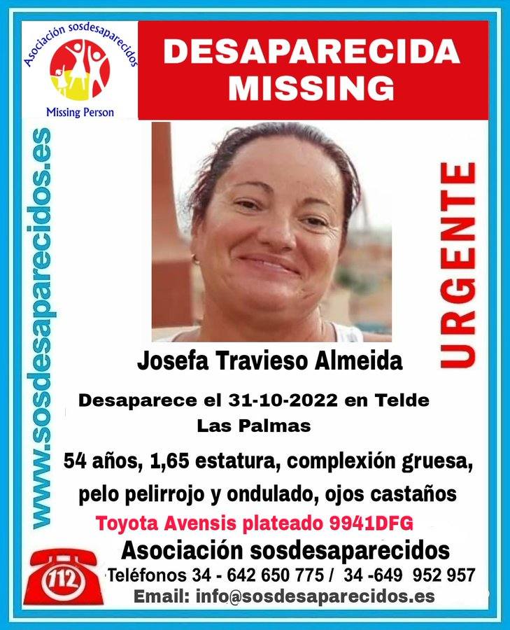 Buscan a Josefa Travieso Almeida, desaparecida en Telde 