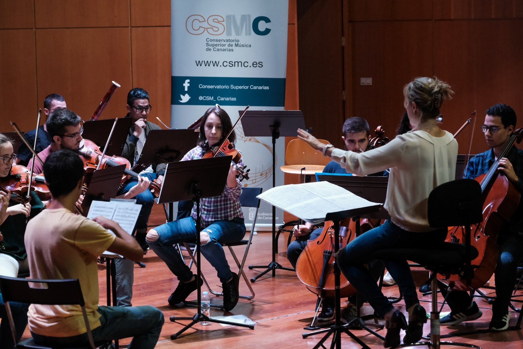 Foto de archivo de un concierto de la orquesta del Conservatorio de Música de Las Palmas. 
