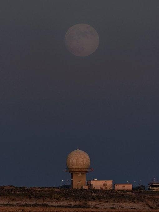 La luna vista desde Tenerife. 