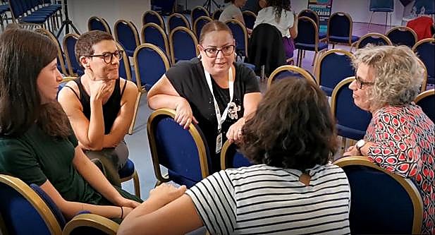 De izquierda a derecha, Ana Requena, Macarena Baena, Noemí Galván y Carolina Pecharromán. 