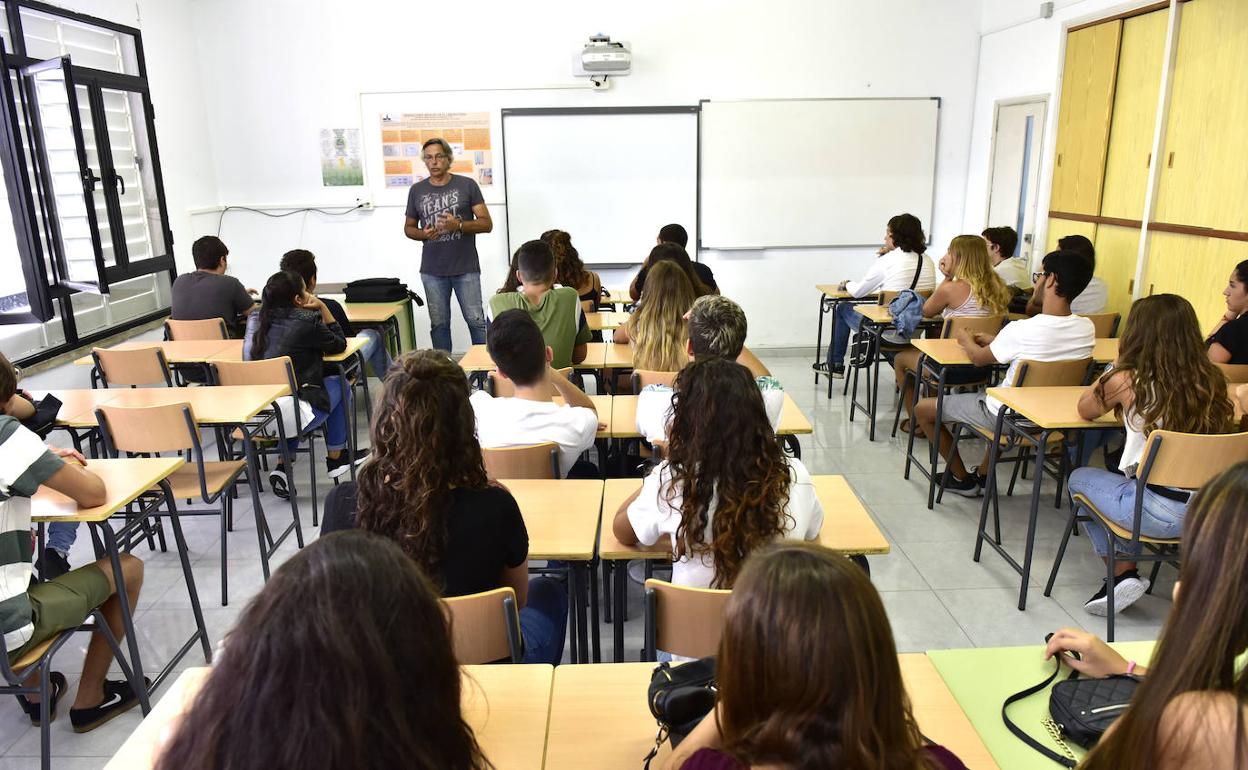 Imagen de archivo de una clase de Secundaria en un instituto de la capital grancanaria. 