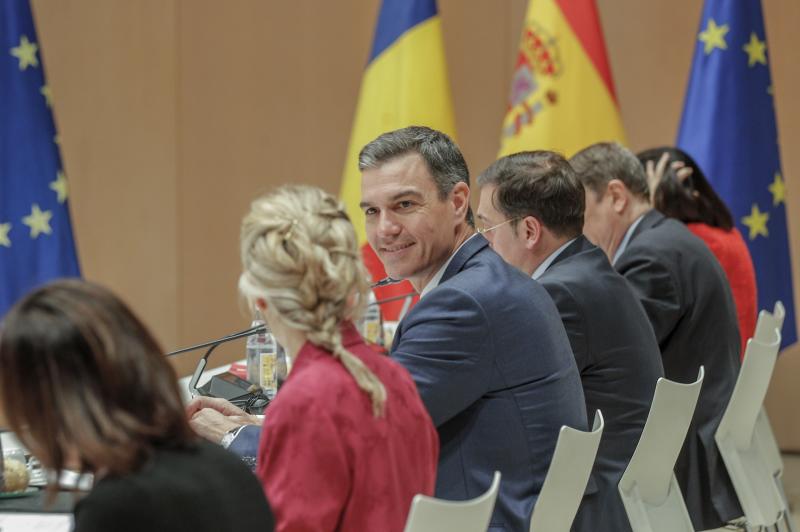 El presidente durante la reunión en Castellón de la cumbre histórica Hispano-Rumana. 