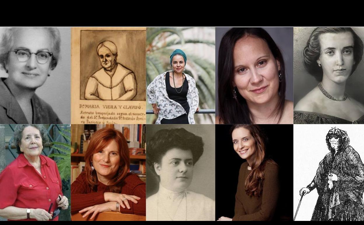 Retrato de las diez autoras que se incorporan a la colección. 
