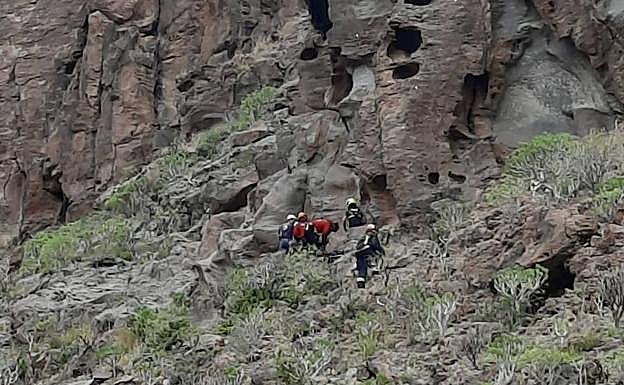 Zona donde se encontraba el senderista en el momento en el que llearon los servicios de emergencia. 