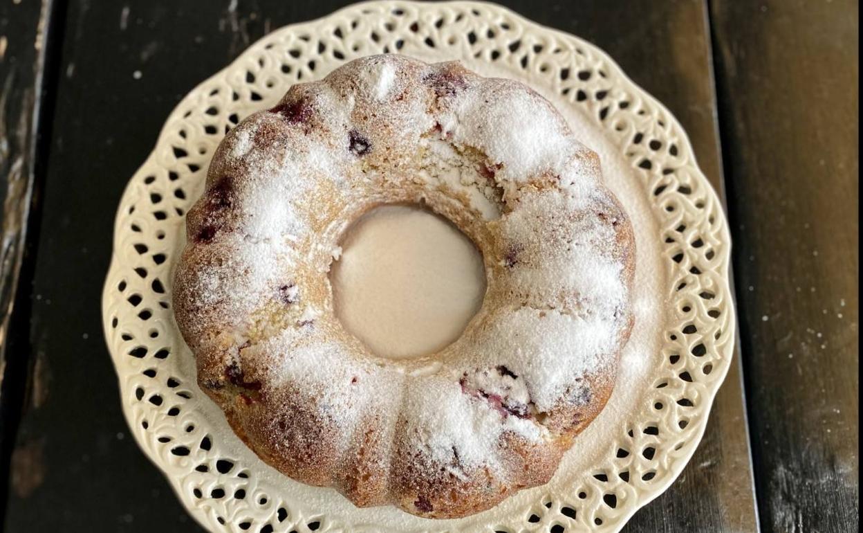 Queque de frutos rojos