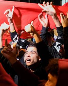 Imagen secundaria 2 - Los marroquíes se despiden del Mundial en la capital grancanaria