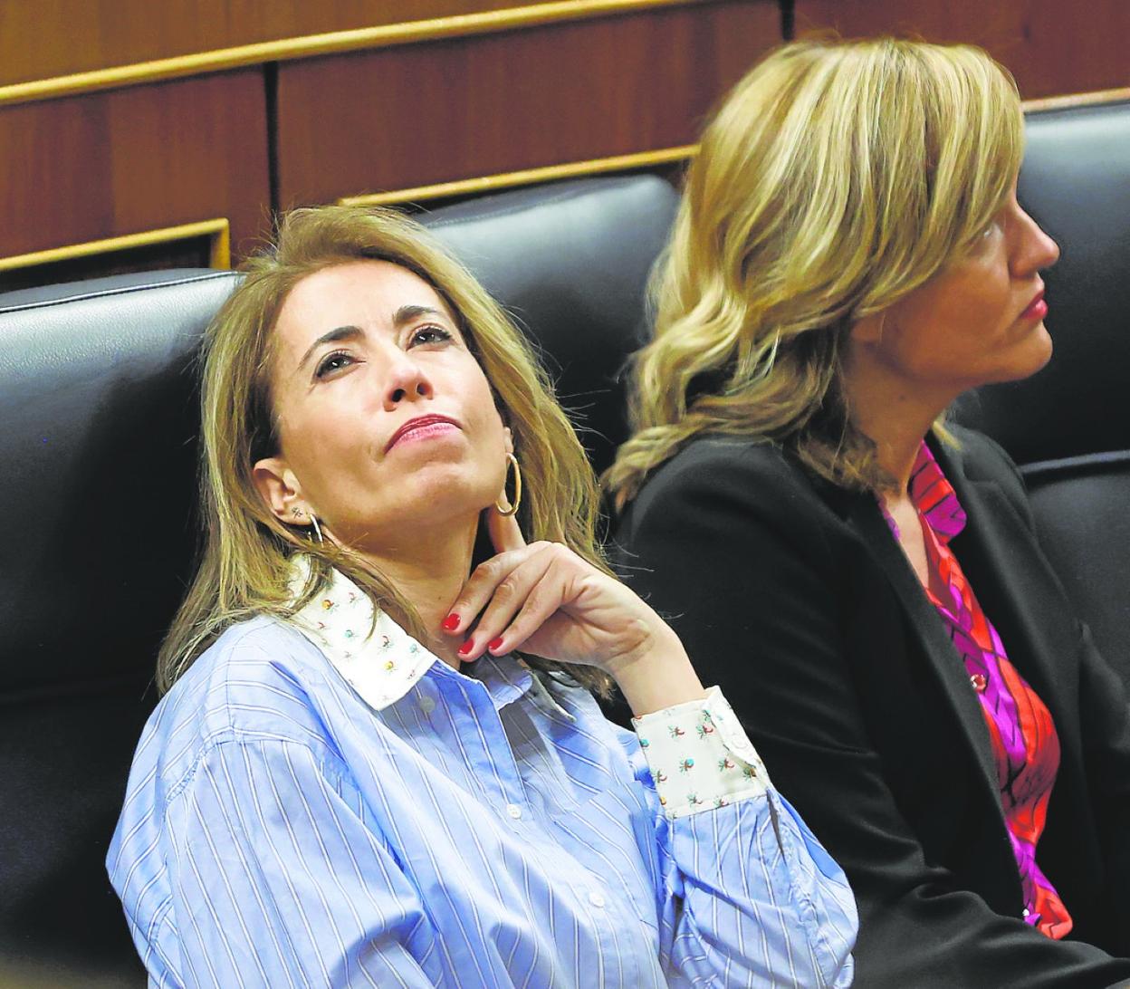 La ministra de Transportes, Raquel Sánchez, esta semana en el Congreso. 