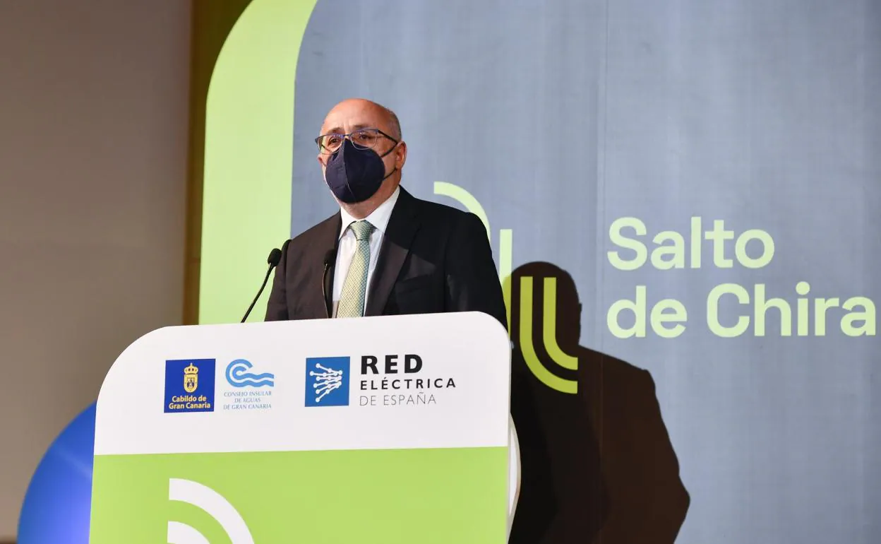 Antonio Morales, en julio, en la presentación del inicio de los trabajos del Salto de Chira. 