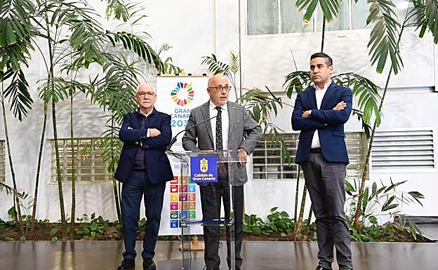 Durante el acto este lunes. 