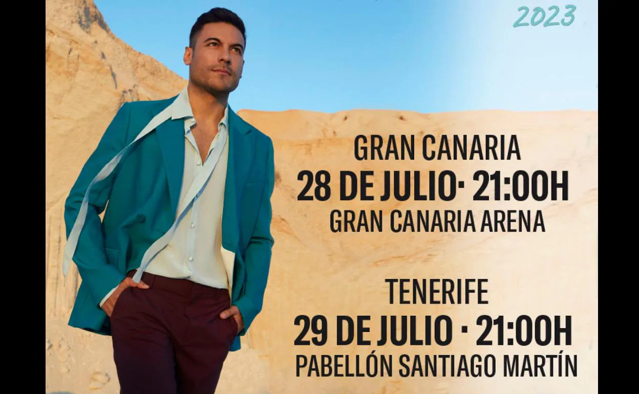 Carlos Rivera llegará a Canarias con su gira 'Un tour a todas partes' en verano de 2023