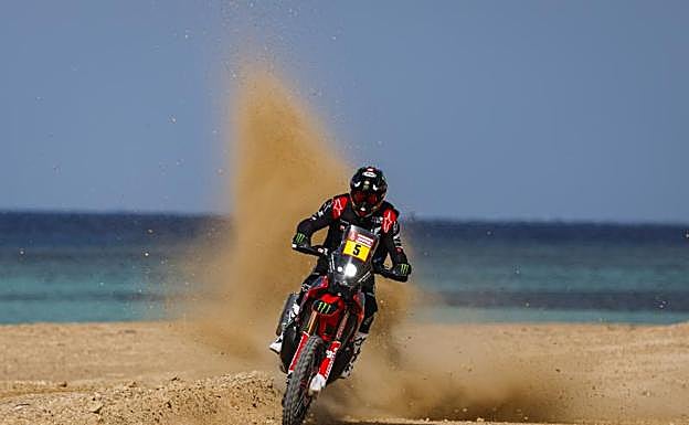 Joan Barreda, en la etapa. 