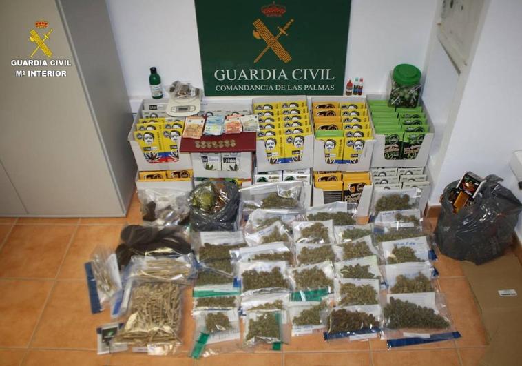 Desarticulan un punto de venta de droga en un club de cannabis de Lanzarote