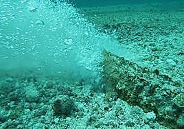 Tubería rota, en un percance dado en febrero.