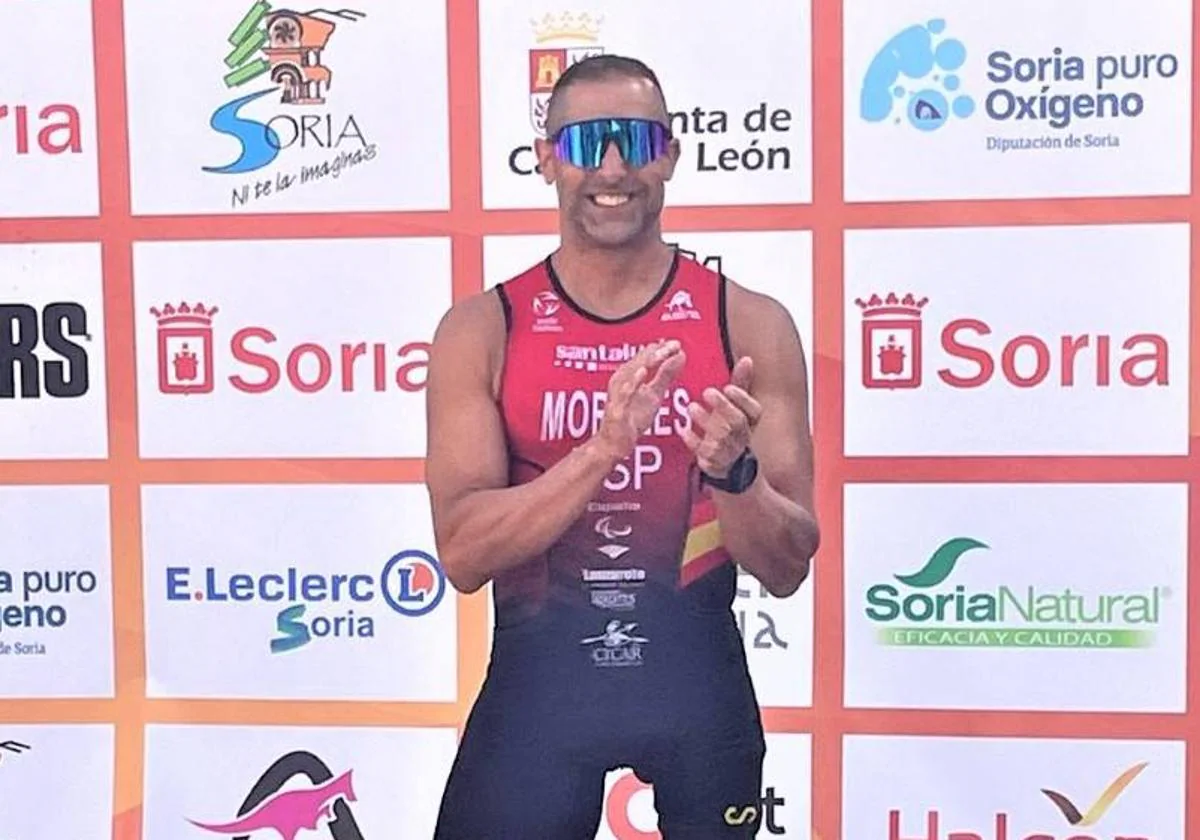 Lionel Morales, en el podio.