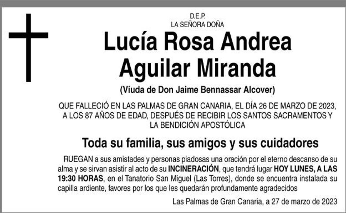 Lucía Rosa Andrea Aguilar Miranda