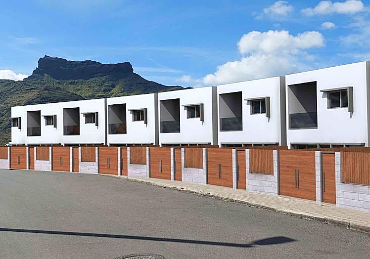 Infografía de las viviendas sociales de Veneguera.