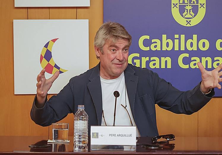 Pere Arquillué, este jueves, en la rueda de prensa celebrada en el Cuyás.
