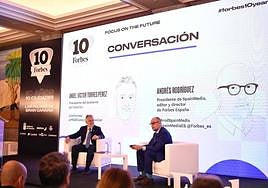 Torres se reúne con el presidente y editor de Forbes España, Andrés Rodríguez