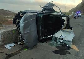 Imagen del coche siniestrado.