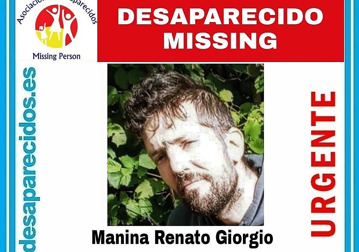 Imagen de Manina Renato Giorgio, desaparecido en Las Palmas de Gran Canaria.