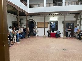 Imagen de la tradición en el salón parroquial de Agüimes.