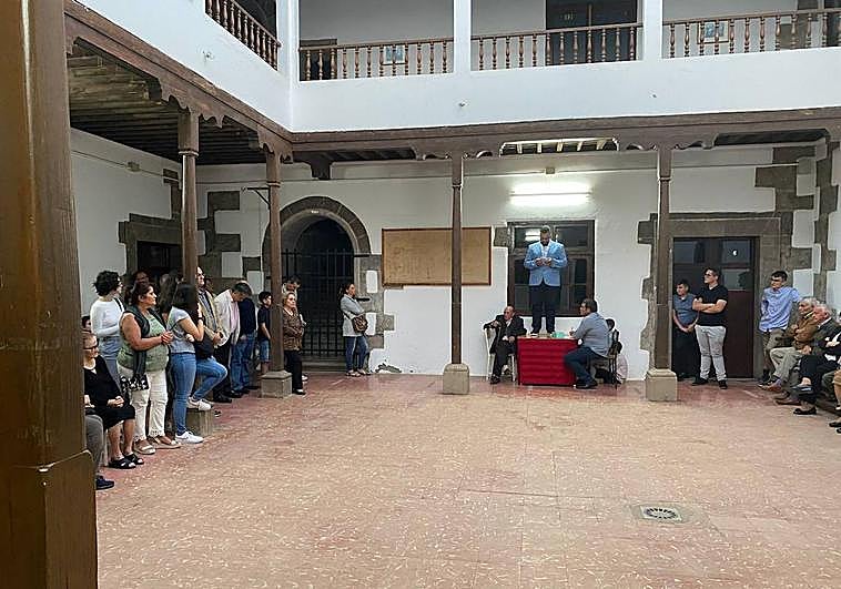 Imagen de la tradición en el salón parroquial de Agüimes.