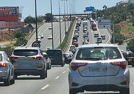 Tráfico lento en la GC-1.